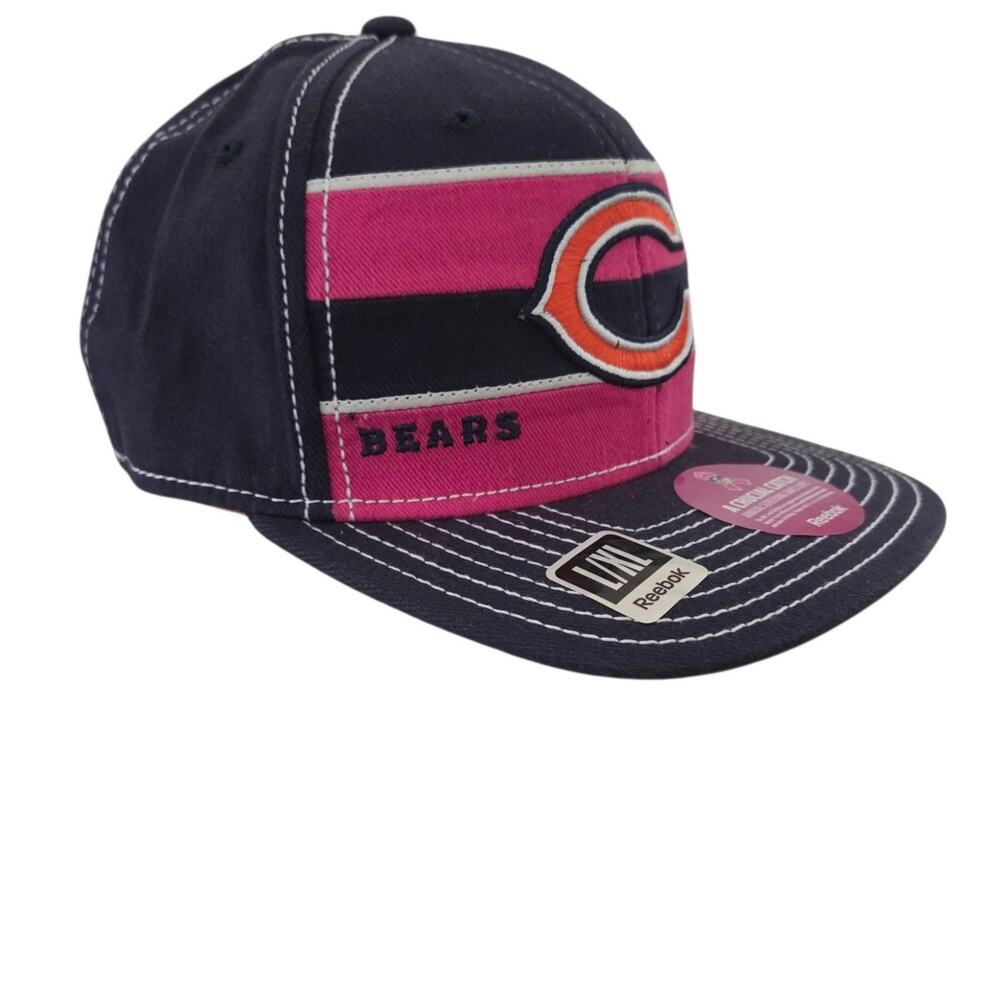 NEW Reebok Chicago Bears NFL OnField Fitted Fitmax 70 Breast Cancer Pink L/XL